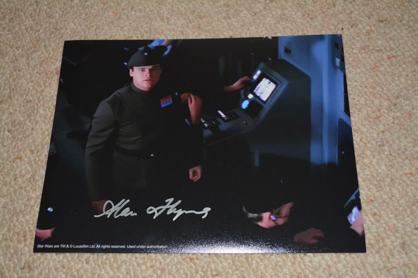 ALAN FLYNG signed autograph In Person 8x10 20x25cm STAR WARS Imp. Officer