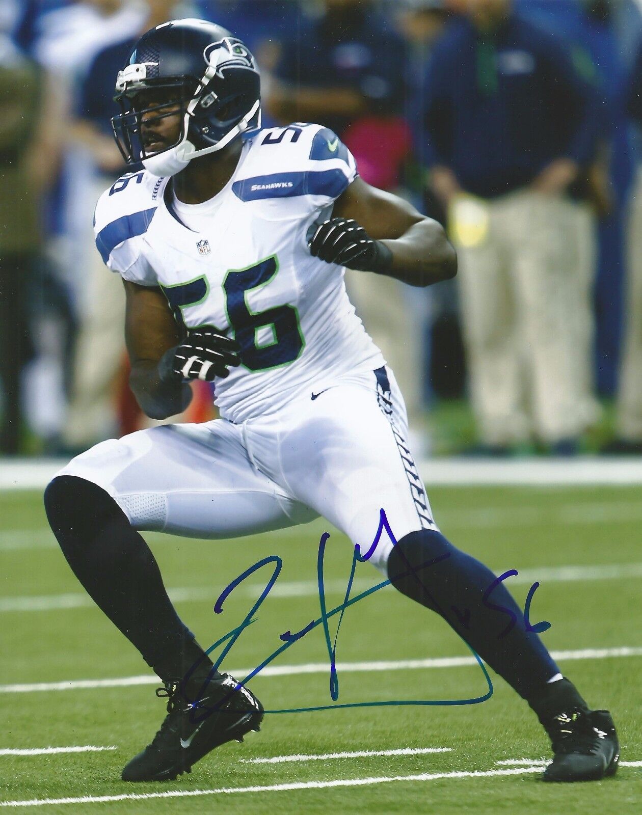 CLIFF AVRIL SIGNED SEATTLE SEAHAWKS 8x10 Photo Poster painting #1 w/COA SUPER BOWL XLVIII CHAMP