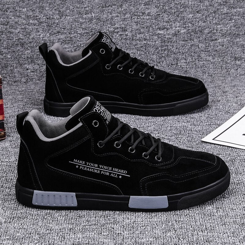 Llyge 2024  New Men's Leather Casual Shoes Sneakers Khaki Fashion Vulcanized Shoes Man Luxury Brand Shoes llyge