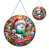 Double Sided Effect Christmas Special Shape Snowman Diamond Painting Hanging Pendant Decor Kit
