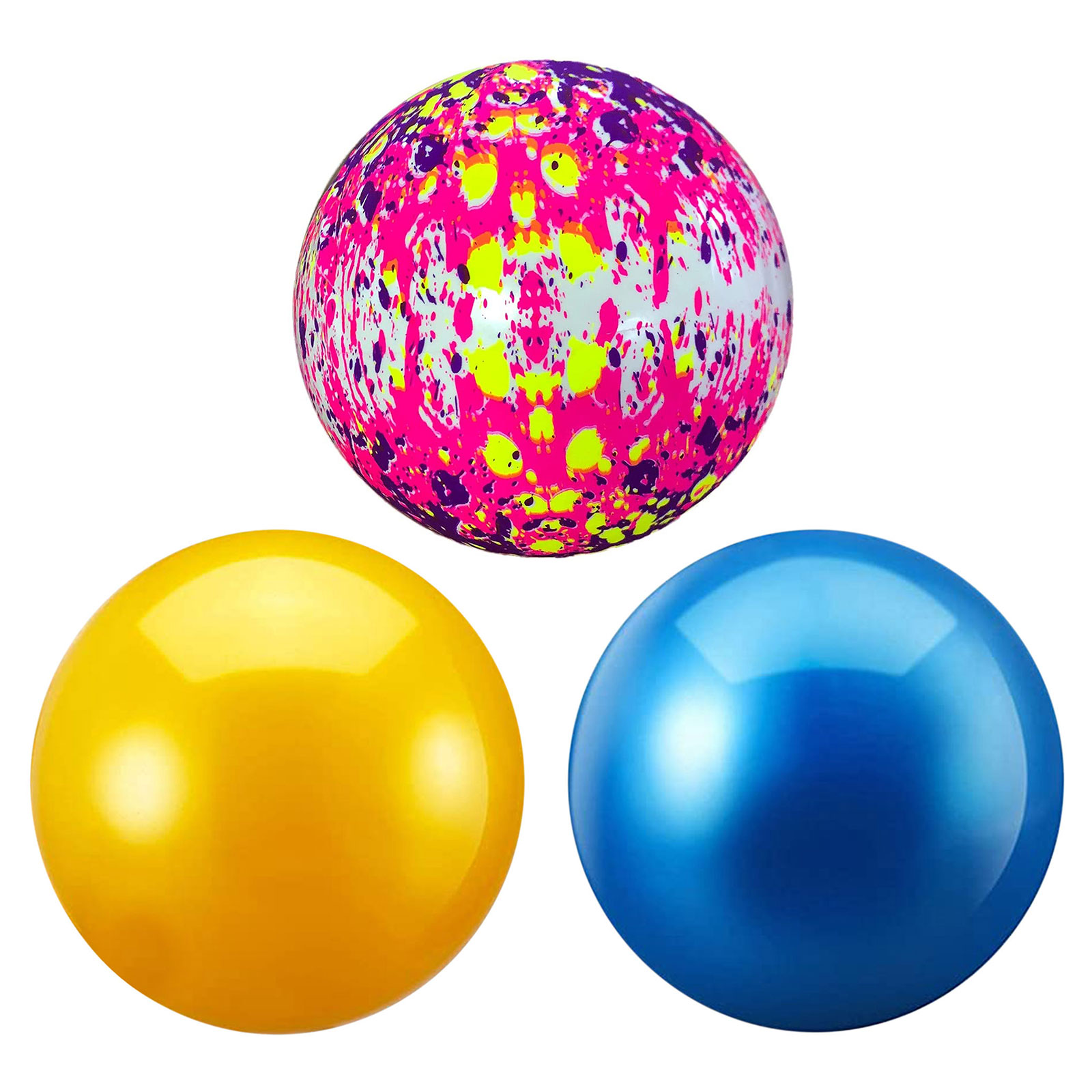 

Swimming Pool Ball 9 inch Inflatable Ball with Hose Adapter for Underwater, Mixed-color balloons and inflatable valves, 501 Original