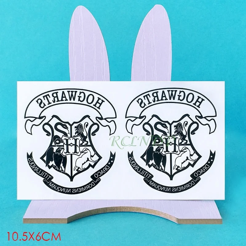 Waterproof Temporary Tattoo sticker movie Magic film school badge fake tatto flash tatoo for men women kids