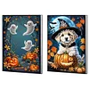 2 St&uuml;ck 50-seitiges A5 Halloween Diamond Painting Notizbuch f&uuml;r Erwachsene Urlaubsgeschenk