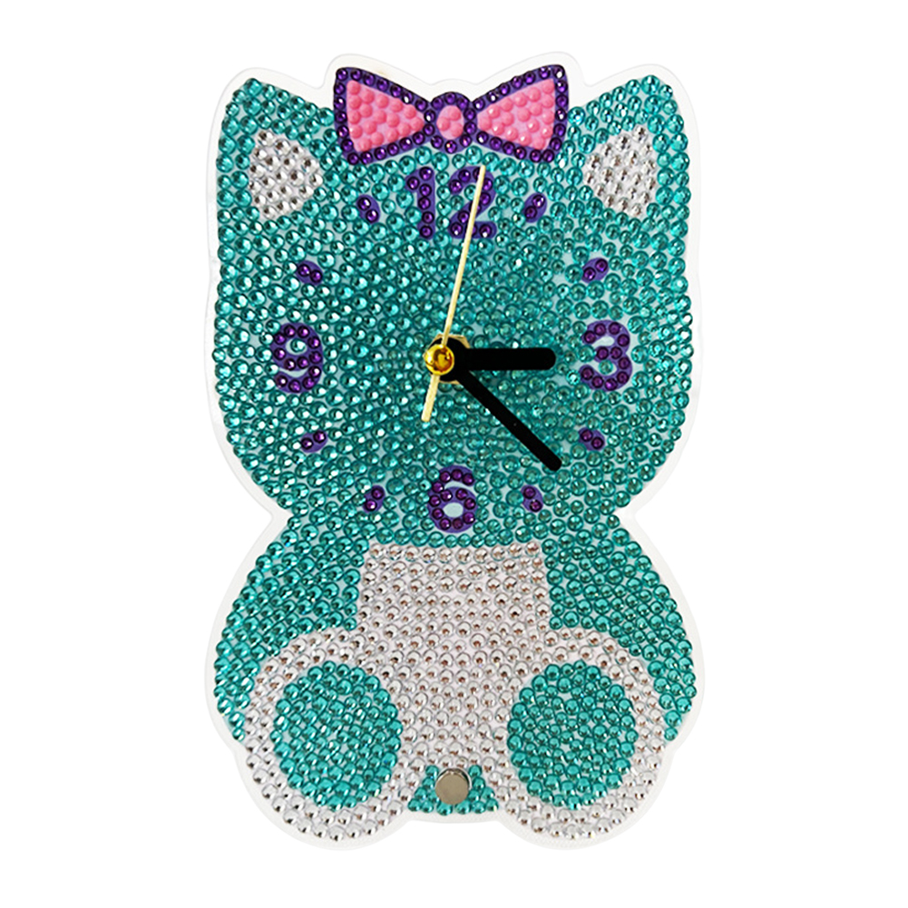 DIY Crystal Diamond Clock Art Craft Set 5D Cartoon Gift Souvenirs (3)