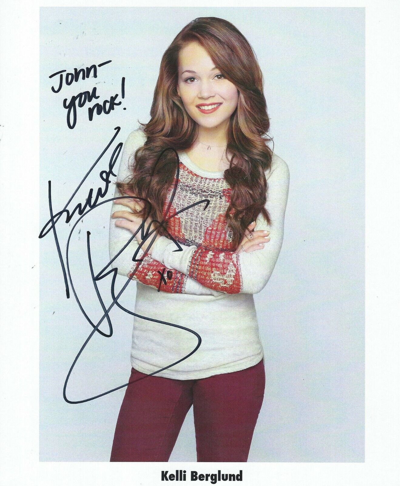 To JOHN: Autographed Signed 8x10 Photo Poster painting Kelli Berglund