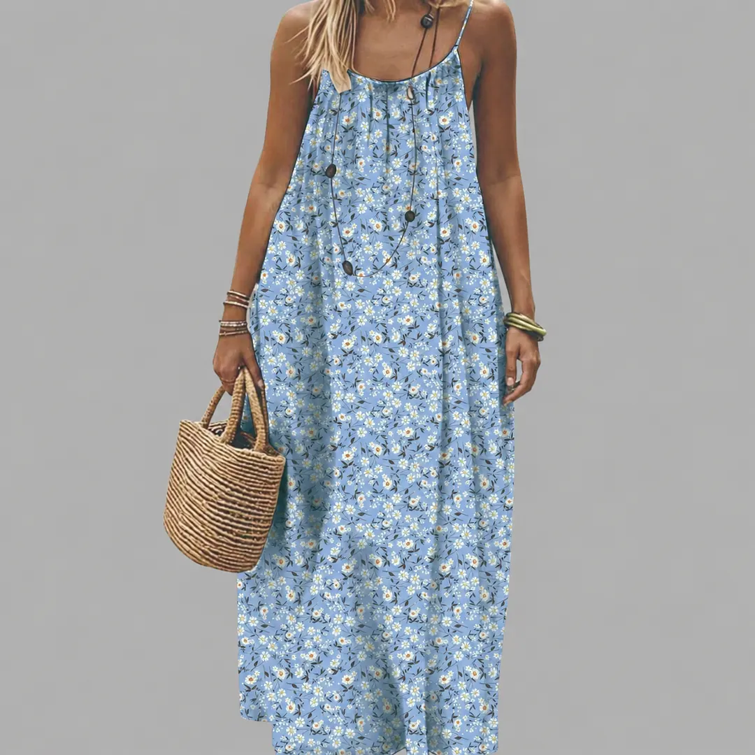 Elegant Relaxed Waist Maxi Dress