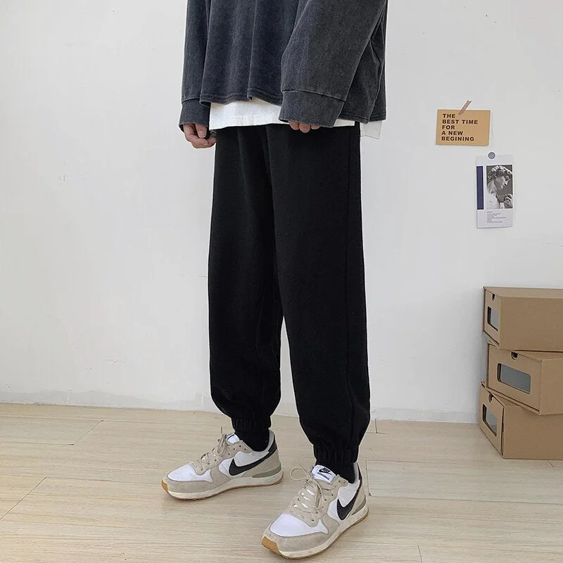 Privathinker Casual Jogger Pants Men Baggy SweatPants 2021 Spring Casual Basic Streetwear Korean Hip Hop Male Straight Trousers