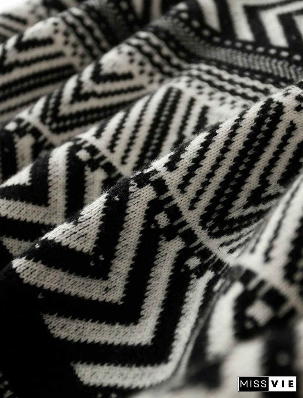 Vintage High Neck Loose Knit Sweater