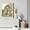 Flower House-14CT Stamped Cross Stitch 30*40cm/11.81*15.75in