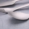 Pure Titanium Multifunctional Knife, Fork, and Spoon Set (4 Pieces)