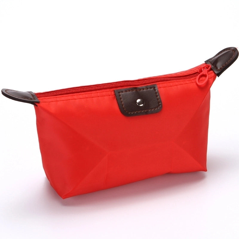 Women’s Medium All Seasons Nylon Solid Color Basic Dumpling Shape Zipper Cloud Shape Bag Cosmetic Bag