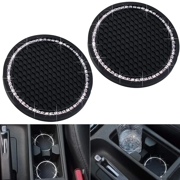 Universal Vehicle Bling Cup Holder Insert Coaster Car Interior Accessories（Pack of 2）