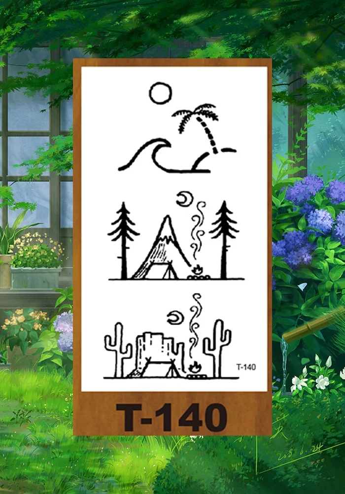 Drop Shipping Small Temporary Tattoo Sticker Plum Bird Geometric Figure Bow Moon Girl Kid Men Arm Abdomen Neck Ankles Art Tatoo