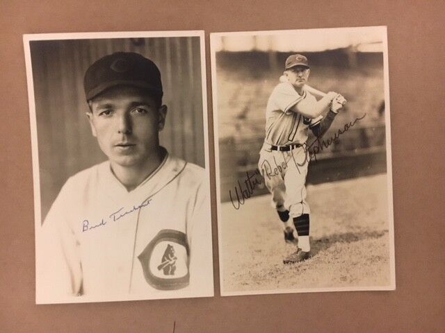 Walter Stephenson Chicago Cub Vintage Signed Original George Burke 4x6 Photo Poster painting COA