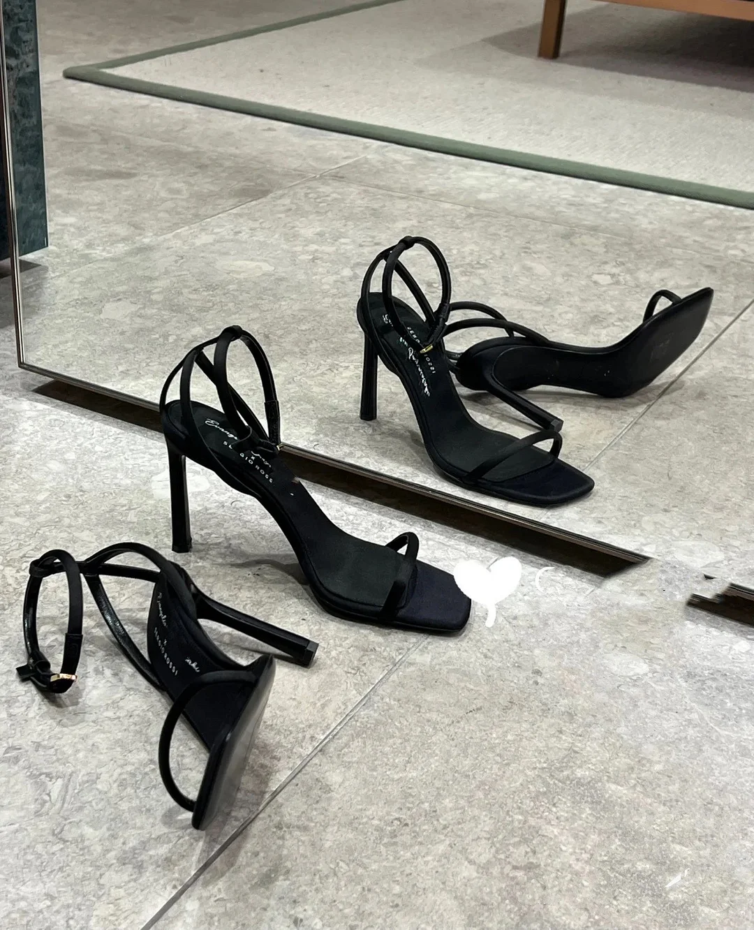 Churchf Churchf Of The Same 2023 Summer New Square Toe High Heels Female A Word With Generous Temperament Fine Heel Sandals French