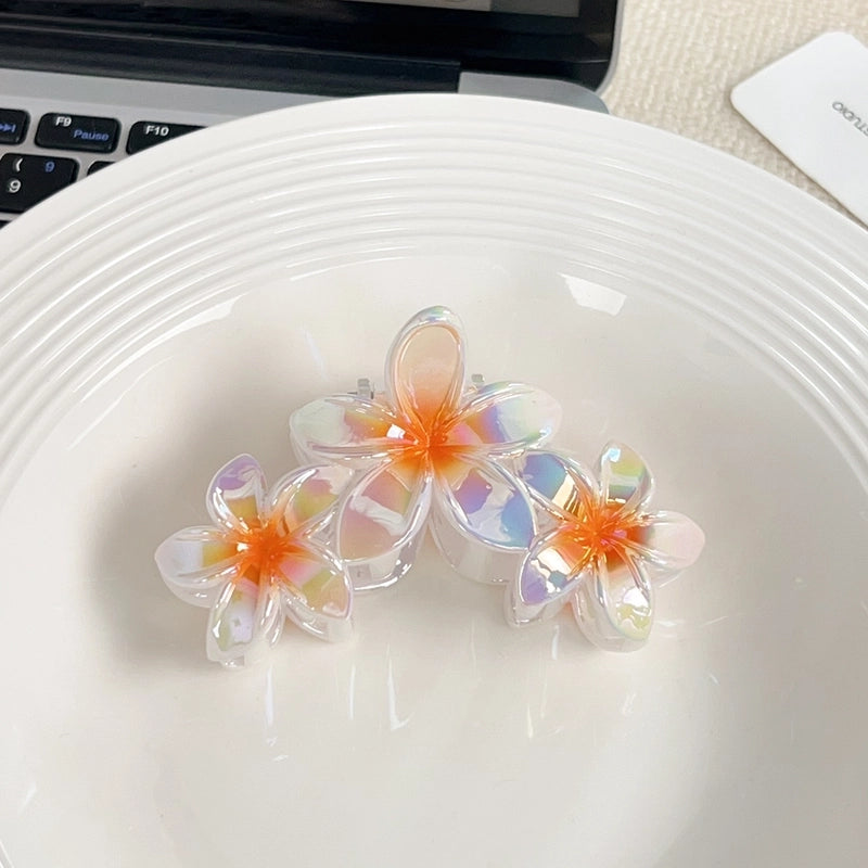 Vacation Sweet Korean Style Women’s Flower Acetic Acid Sheets Hair Claws