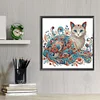 Exquis chat-partiel spécial diamant peinture-30 * 30cm
