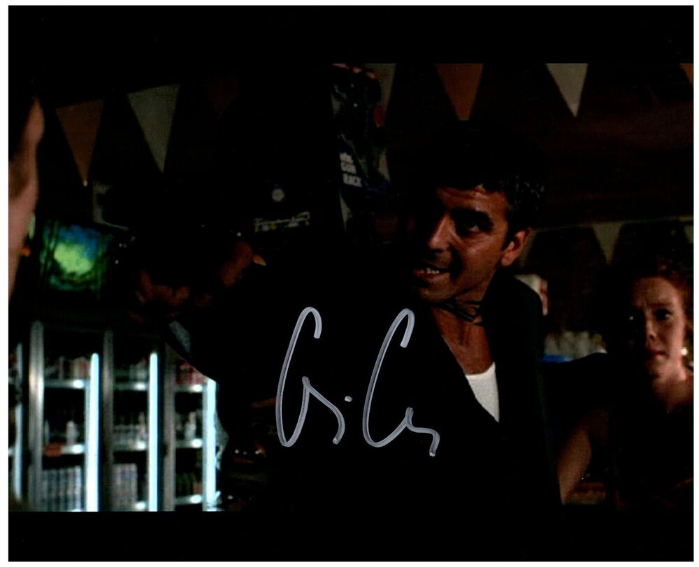 GEORGE CLOONEY Signed Autographed FROM DUSK TILL DAWN 8X10 Photo Poster painting I