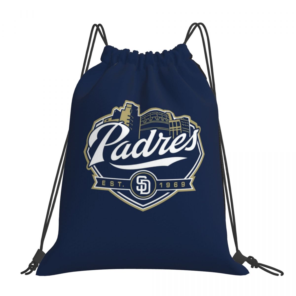 San Diego Padres Petco Park Logo Unisex Drawstring Backpack Bag Travel Sackpack