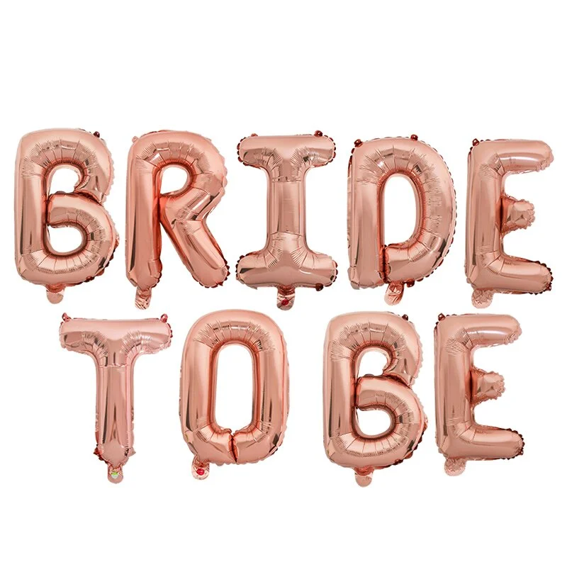 Rose Gold Bride To Be Letter Foil Balloons Paper Banner Bride Sash Bachelorette Party Decoration Wedding Bridal Shower Supplies