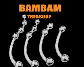 pornhint Pornhint Metal Long Butt Beads Plug, Double Ended Dildo Vagina Massager, P-Spot Anal Prostate Massager, Adult Sex Toys