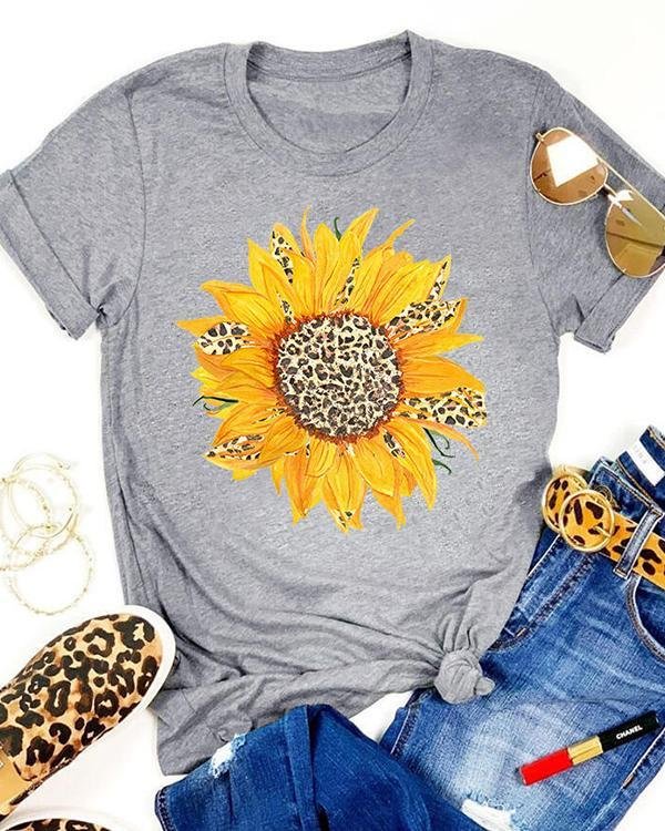 sunflower leopard printed t shirt tee p213962