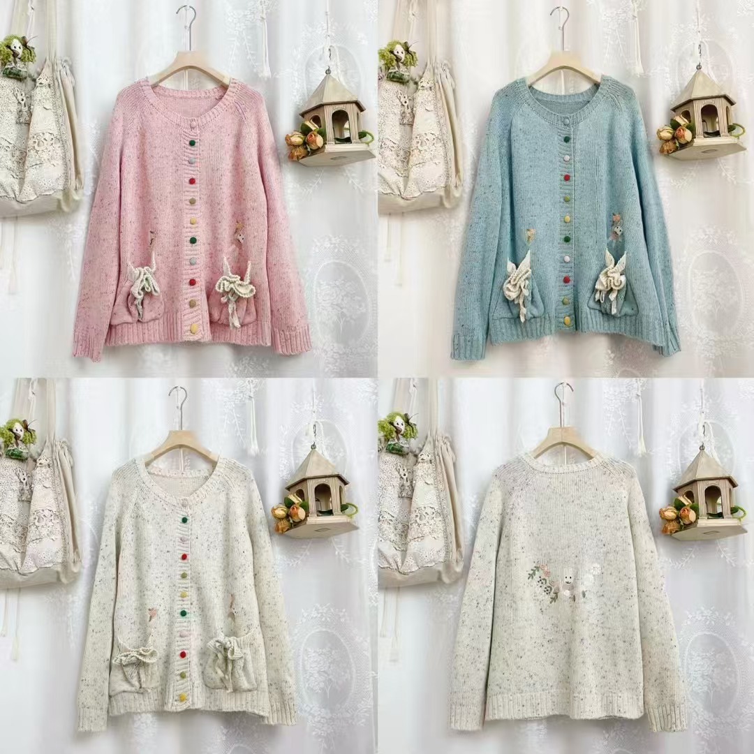 Chicfifth Sweater Women Winter Long Sleeve High Quality Autumn Vintage Top Knitted Cardigan