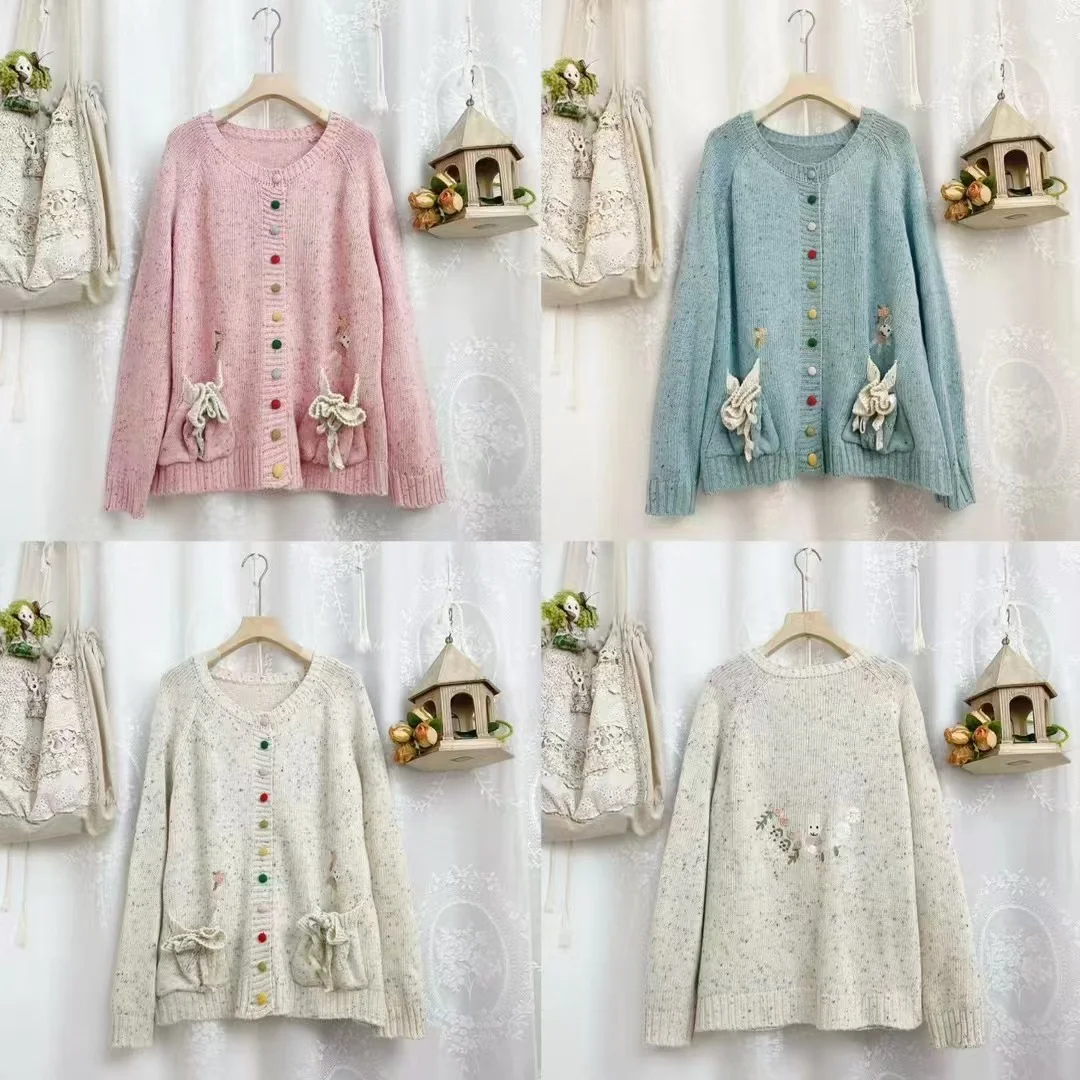 Chicfifth Sweater Women Winter Long Sleeve High Quality Autumn Vintage Top Knitted Cardigan