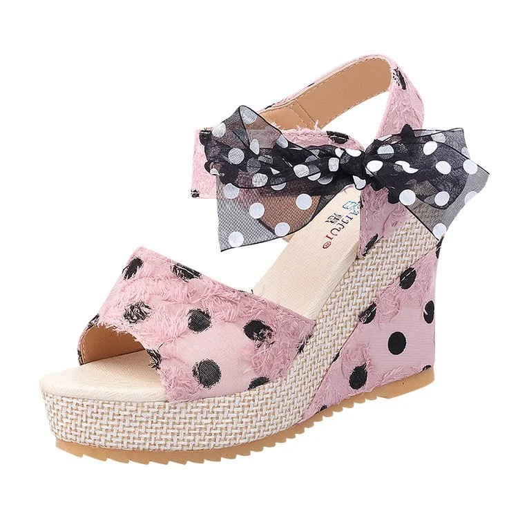 Yyvonne Hee Women's Sandals Fruit Pattern High Heel Sandals Women 2025 Spring And Summer New Word Fish Mouth Bow Women's Shoes