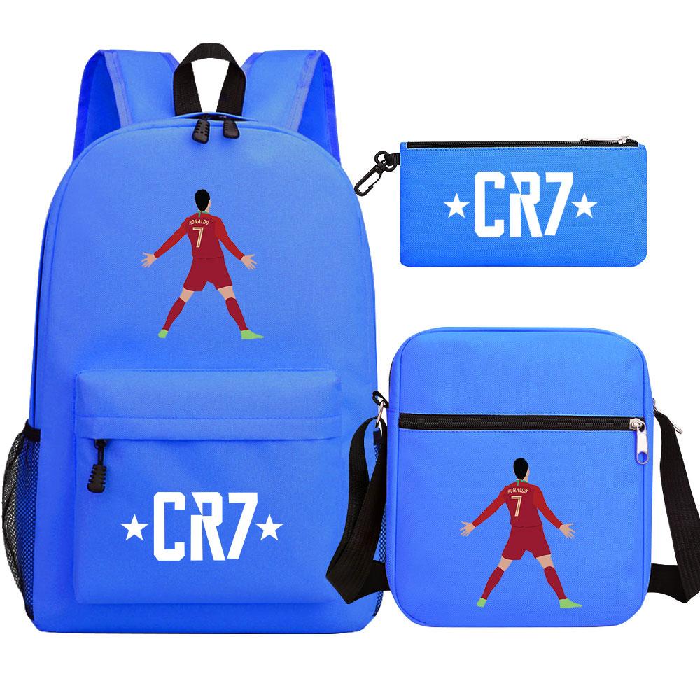 Mayoulove Cristiano Ronaldo Backpack Kids Size Lightweight Design Perfect for School and Outdoor Activities-Mayoulove