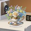 Flower Afternoon Tea Diamond Dot Painting Ornament DIY Double Sided