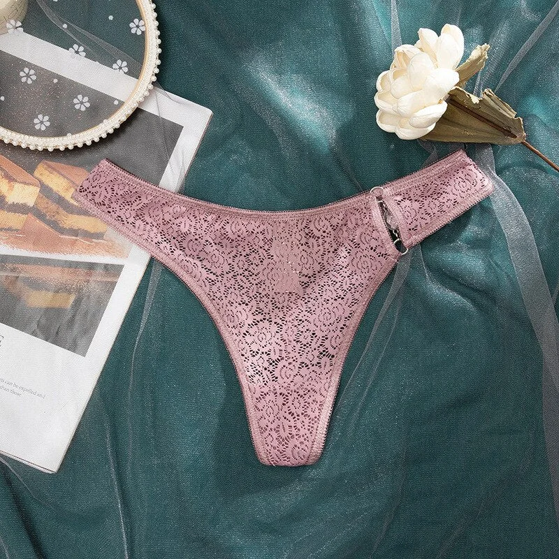 Meet'r Women Sexy Lingerie Ladies Hollow Out Panties Low-waist Temptation Lace Thong Female G-string  Breathable Soft Underwear