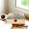 5D DIY Diamond Painting Handmade Wood Storage Box Crystal Storage Case (Flower)