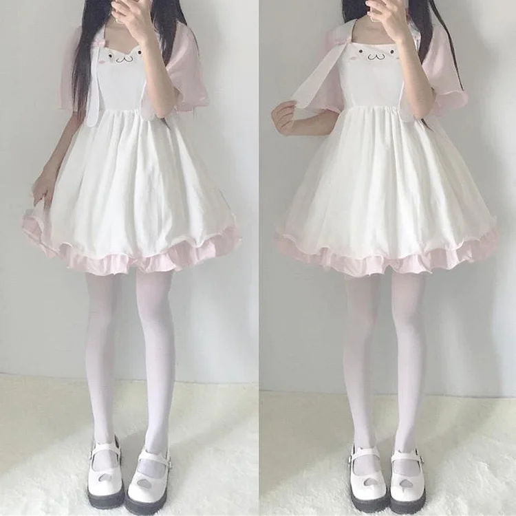 Kawaii Bunny Chiffon Dress SP1812097