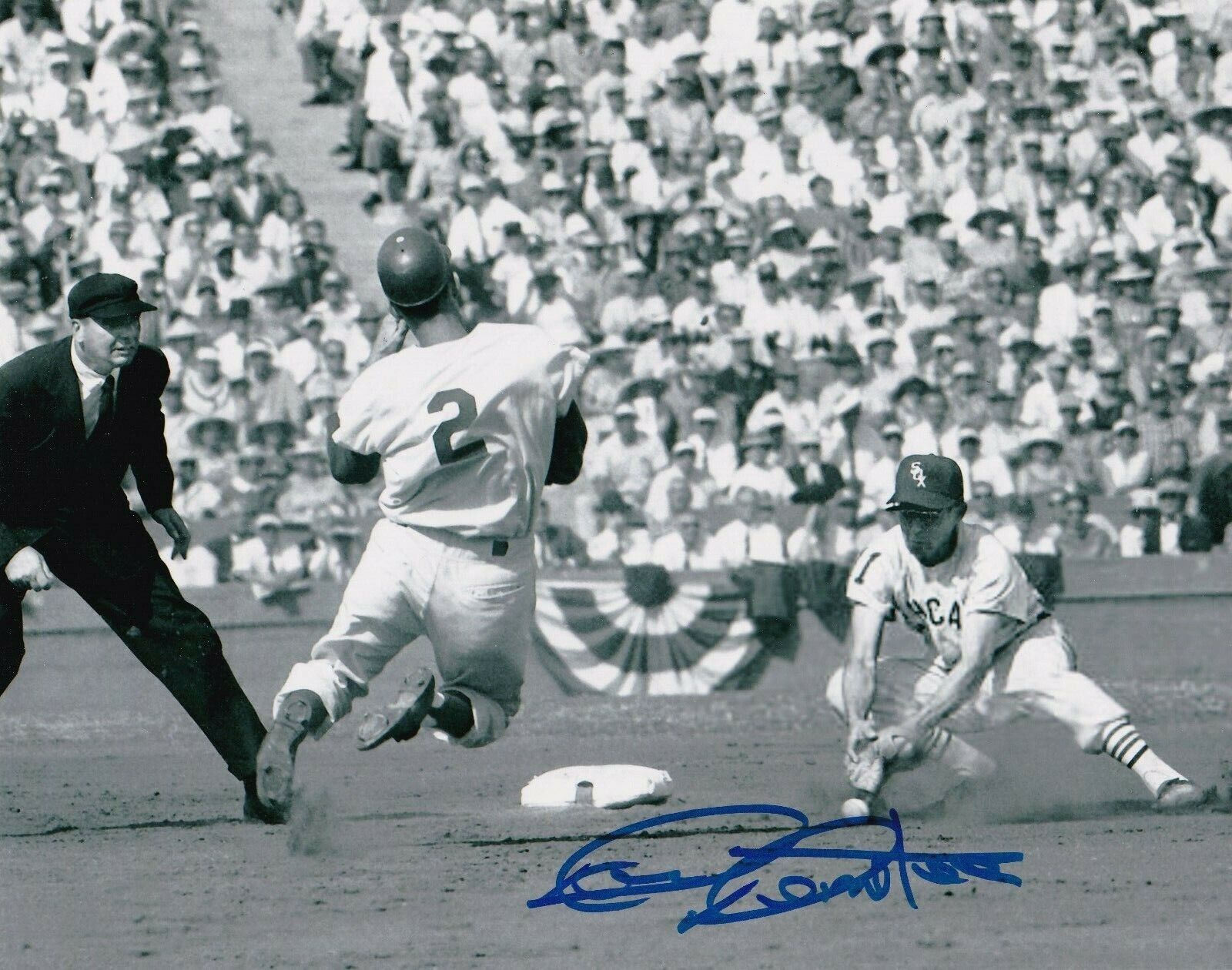 DON DEMETER LOS ANGELES DODGERS ACTION SIGNED 8x10