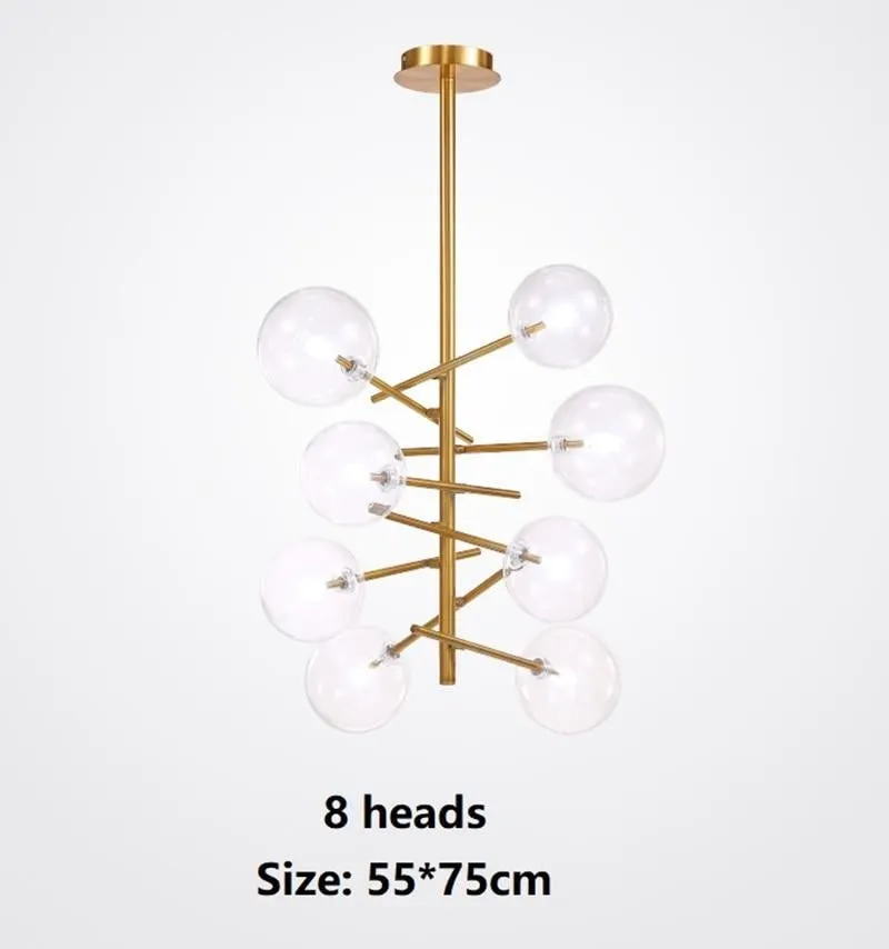 Europe Modern Creative Glass Pendant Light magic beans Glass Bubbles ...