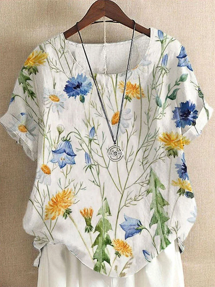 Women's Casual Floral Print Top