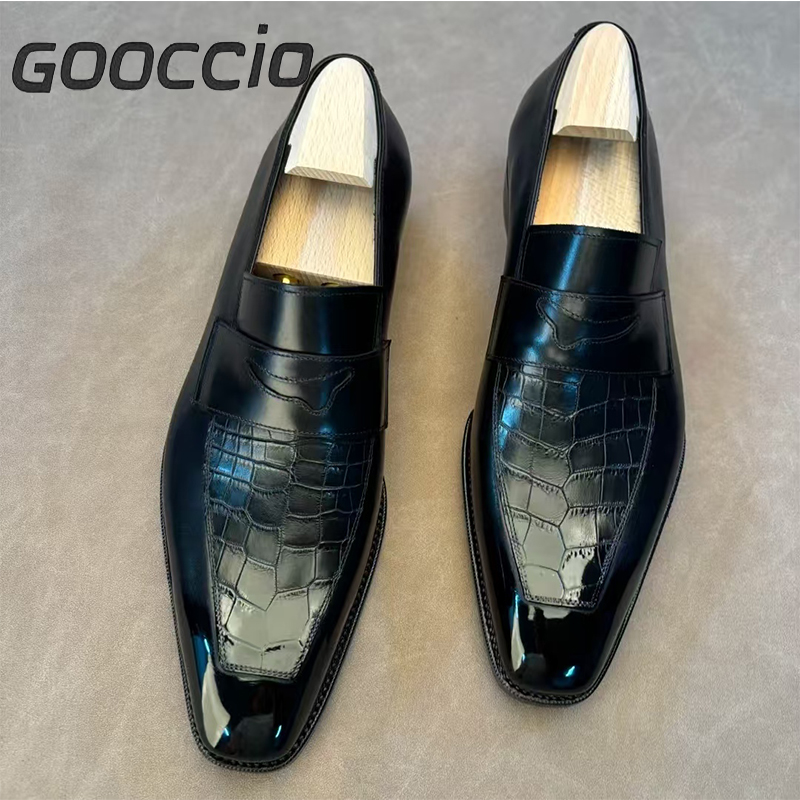 NJ222 Italian Calf Skin Dress Shoes/Loafer Shoes For Men  GOOCCIO   