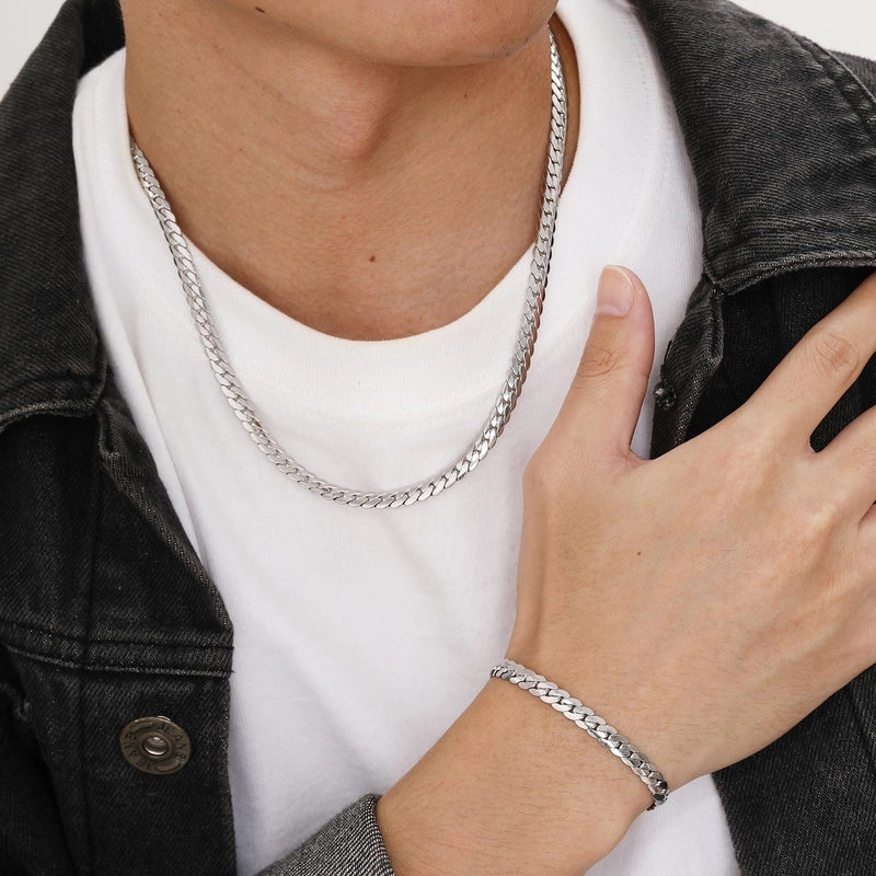 Jewelry Minimalist Commute Solid Color 201 Stainless Steel Bracelets Necklace