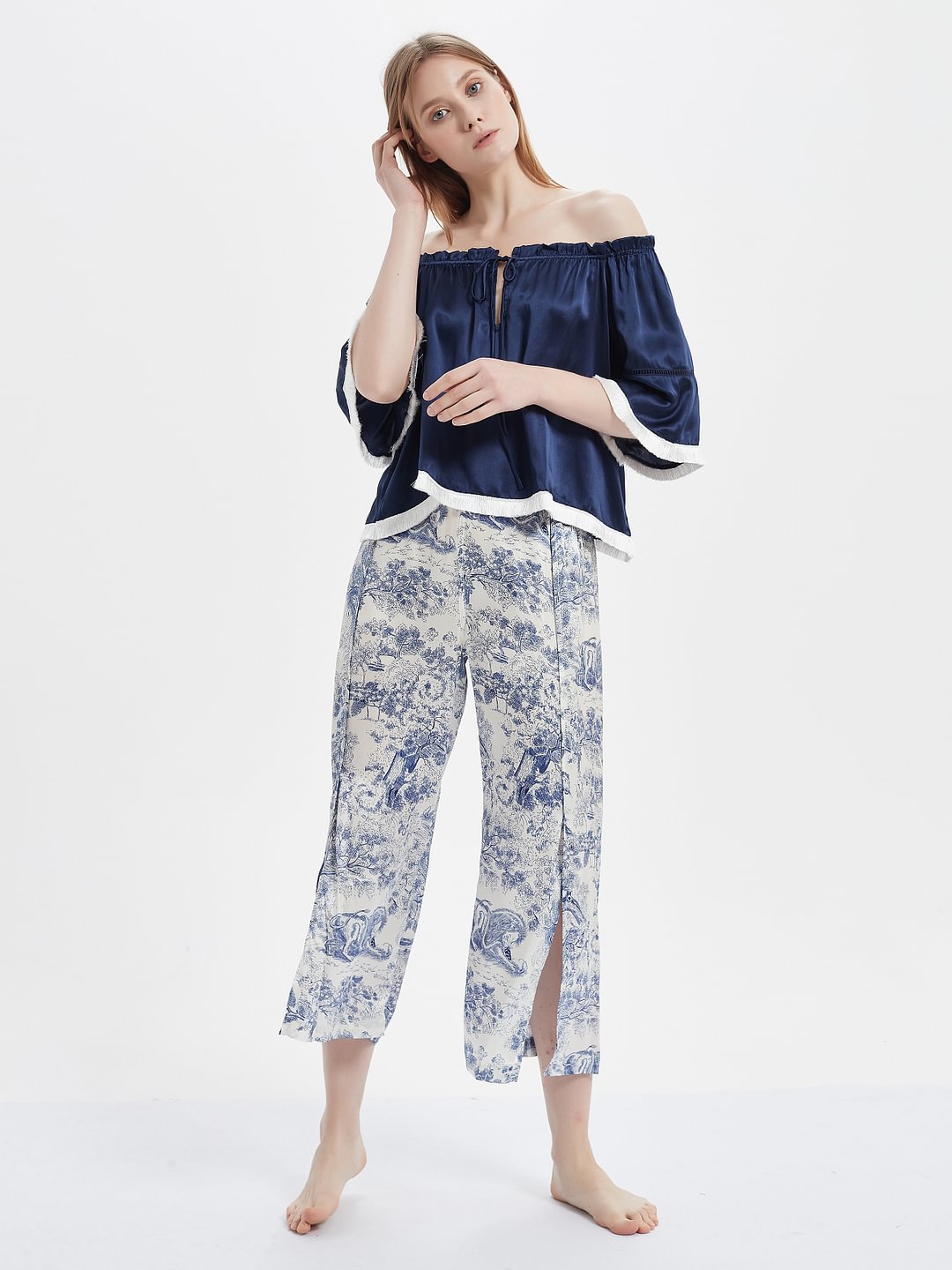 22 Momme Designer Silk Pajamas Set