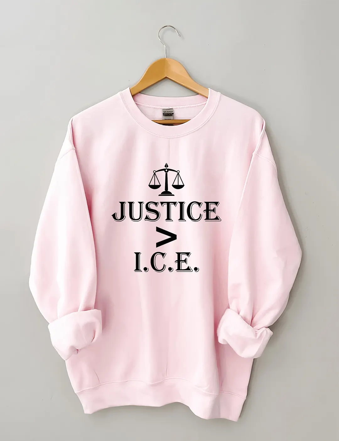 Justice Greater Than ICE Sweatshirt