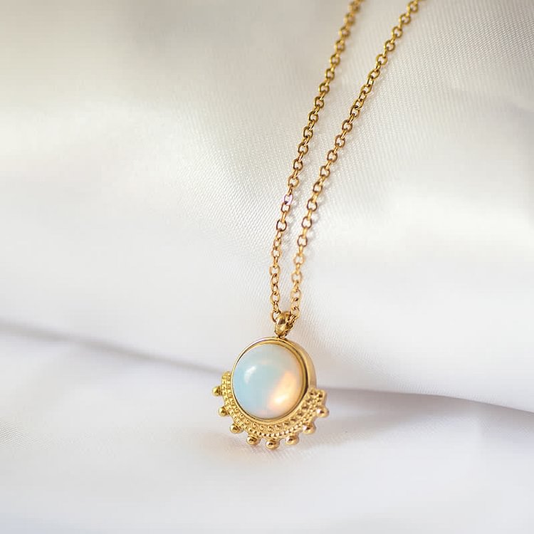 Natural Opal Gemstone Necklace