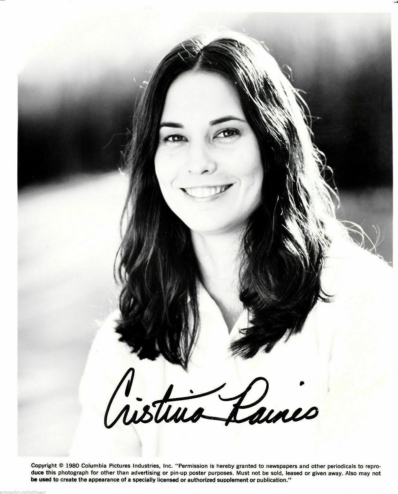 CRISTINA RAINES SIGNED 8X10 1980 COLUMBIA PICTURES PUBLICITY PRESS Photo Poster painting