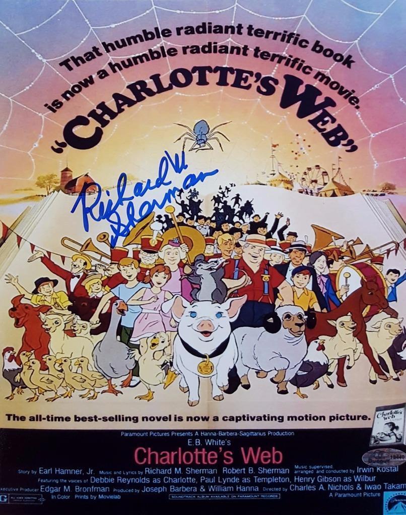 Richard M. Sherman Brothers Signed Charlotte's Web 8x10 Photo Poster painting OC Dugout Holo (A)