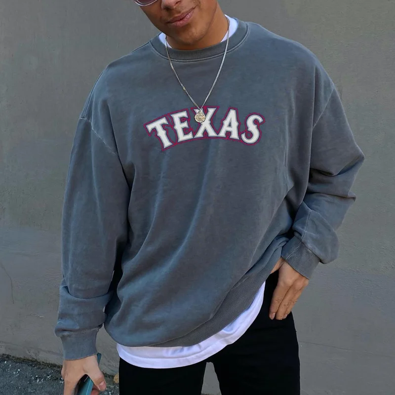 TEXAS Mens Retro Crew Sweatshirt