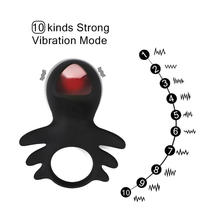 Vibration Charging Silicone Lock Fine Ring 