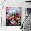 Snow Mountain Full 14CT 2 Strands DIY Counted Cross Stitch Kits for Beginners Adults Home Wall Decor Cross Stitch Art and Crafts Kits 45x55cm