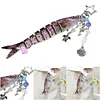 Fish Keychain Acrylic Lovely Jewelry Fishing Lure Keychain Gifts for Men (Pink)