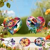 2Pcs Girl 2D Flat DIY Hanging Diamond Art Ornament Window Pendant (Top Hat)