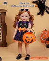 18&rdquo; Sweetheart Girl Halloween Black Cat Dress 6 Pieces Set for Reborn Dolls - RBBI-Myrebornbabydoll&reg; 	 Myrebornbabydoll&reg;